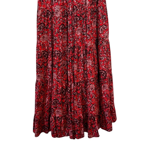 Ulla Johnson Kali Dress Midi Tiered Poppy Floral Boho Fairy Feminine Size 2 - Picture 8 of 13